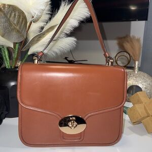 Coach Tan Leather Shoulder Bag